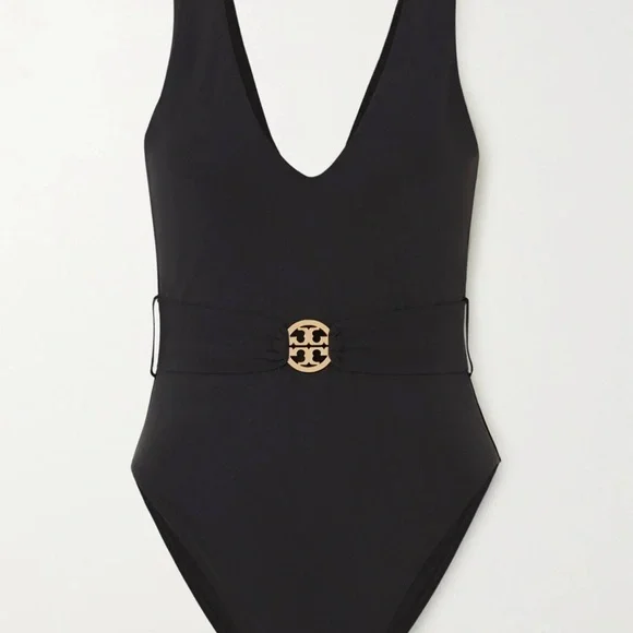 Navy Miller Plunge Tory Burch Swimsuit Medium NWT - Picture 1 of 4